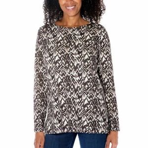 Mario Serrani Women's Crew Neck Long Sleeve Tunic Top Soft And Stretchy Size M